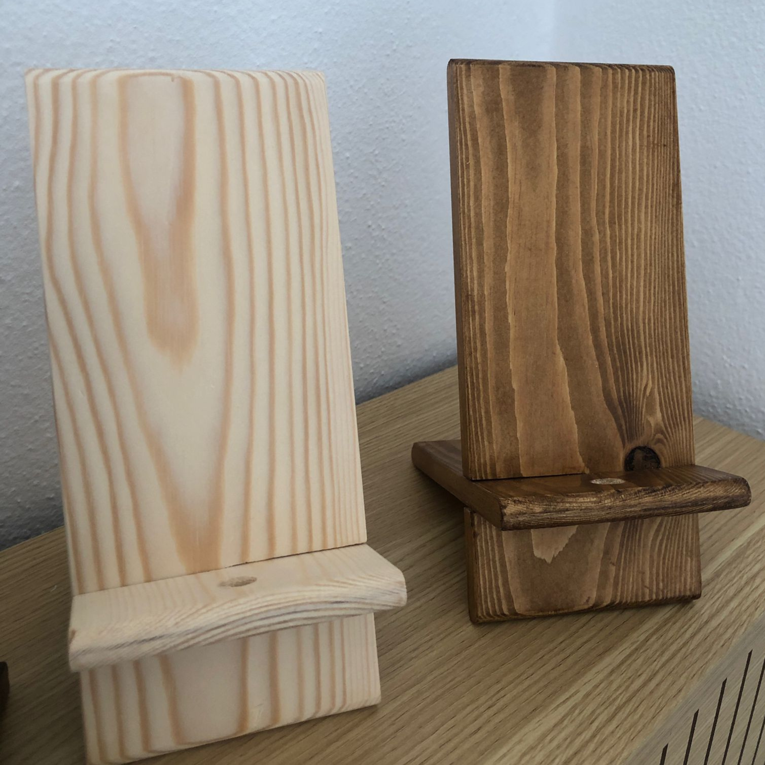 Handmade Wooden Phone Stand | Sustainable Desk Organizer | Ready for Gift