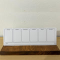 Handmade Weekly Desk Planner with Reclaimed Wood Holder – Minimalist Office Organizer