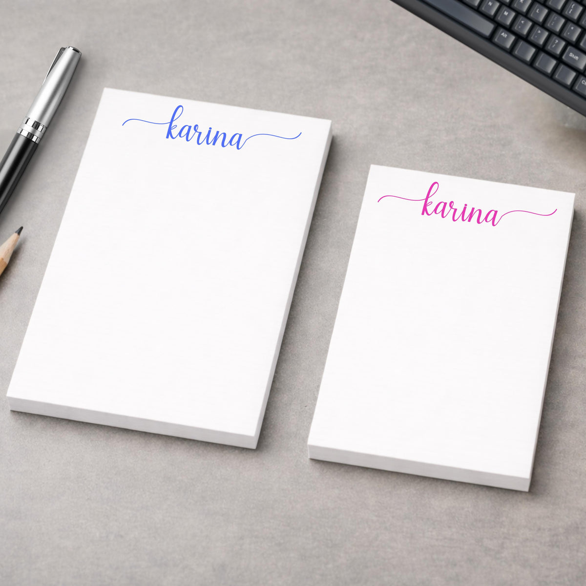 Custom / To do List /Personalized Notepad | Modern Lowercase Name, 20 Colors