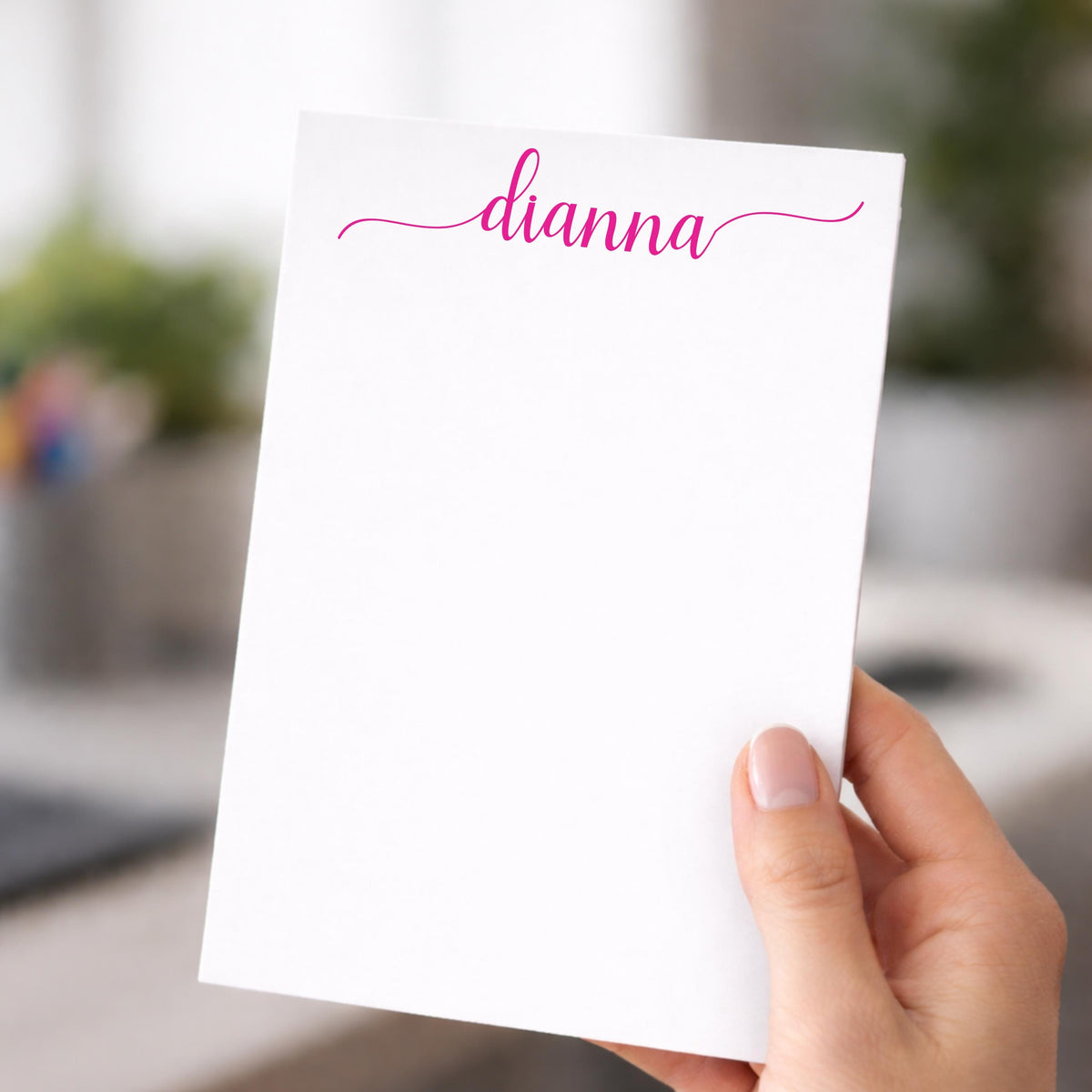 Custom / To do List /Personalized Notepad | Modern Lowercase Name, 20 Colors