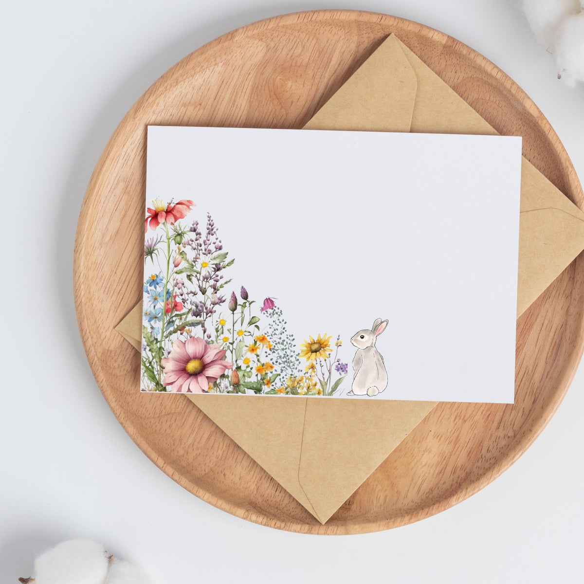 Personalized Floral Thank You Cards | Watercolor Stationery, Set of 10 Flat