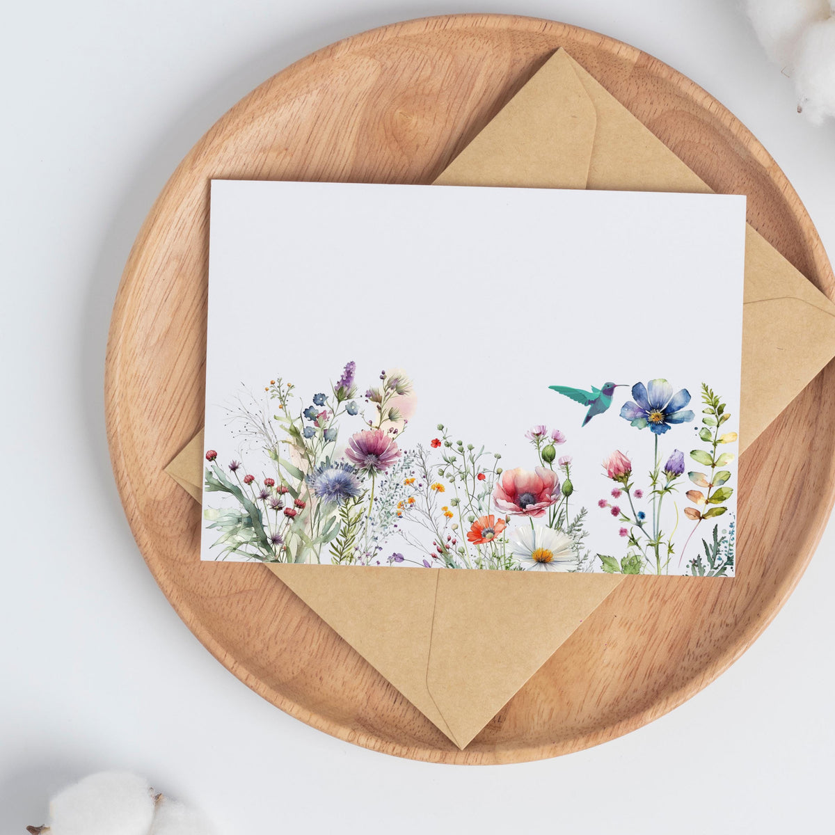 Personalized Floral Thank You Cards | Watercolor Stationery, Set of 10 Flat