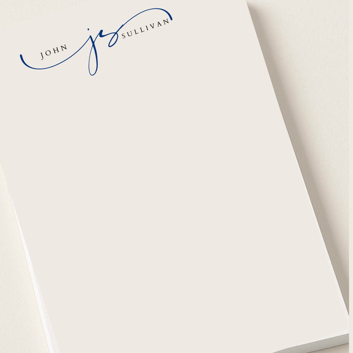 Personalized  notepad Script Monogram Notepad: Custom Stationery Gift