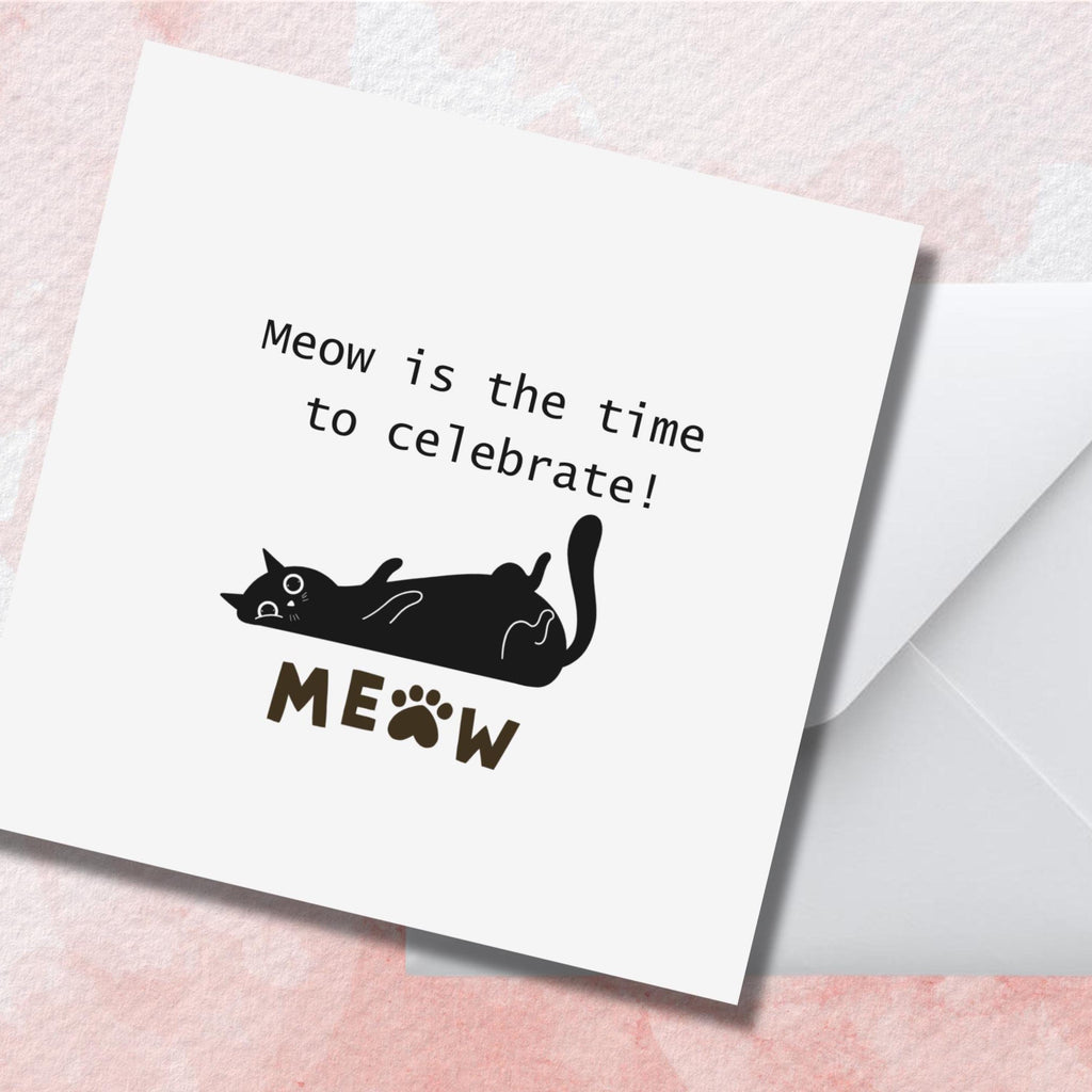Personalized  gift, Notecard Funny birthday card, Cat lover stationery