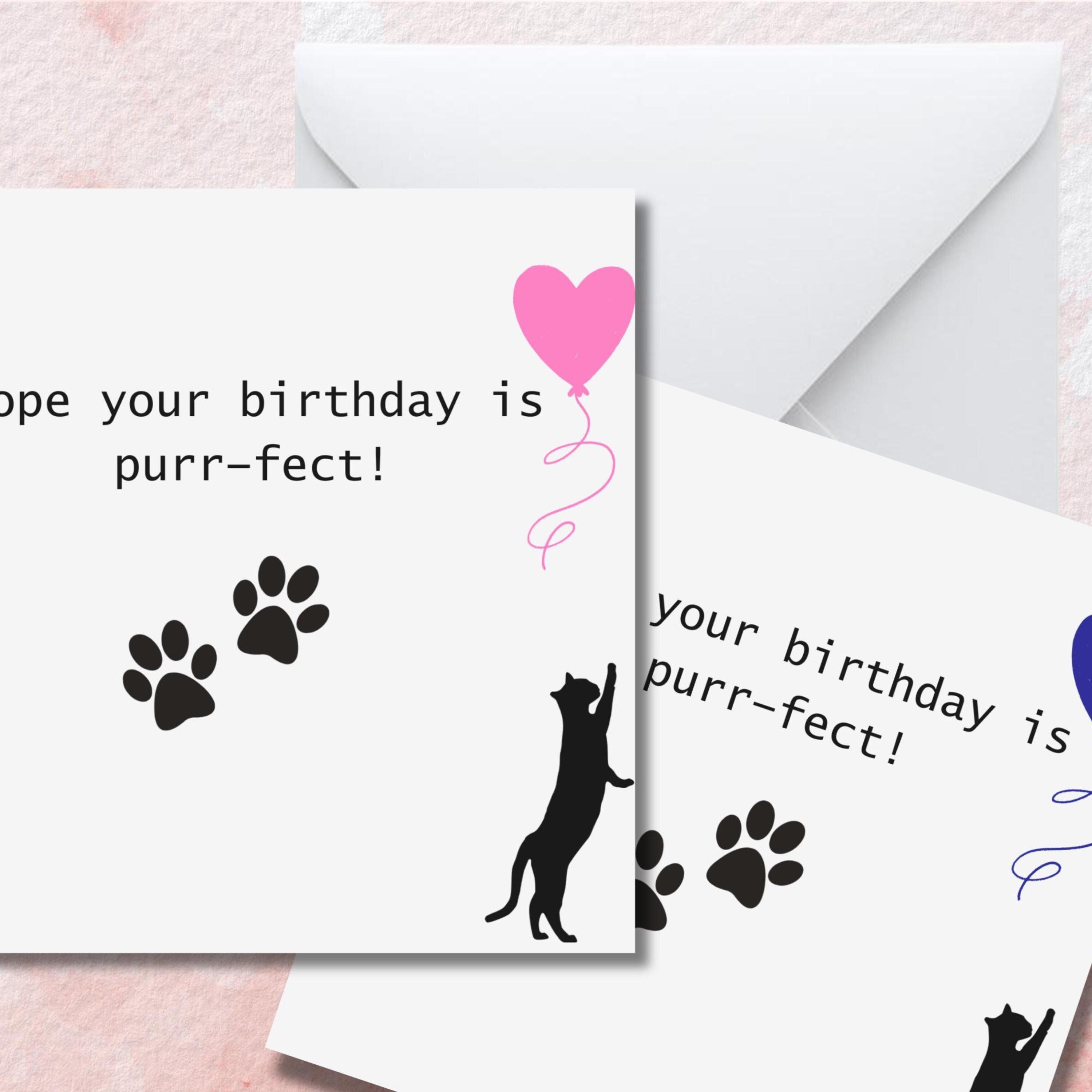 Funny Cat git, Black Cats Notecards , 6x6 Inch Square Greeting Card, FSC Certified Paper