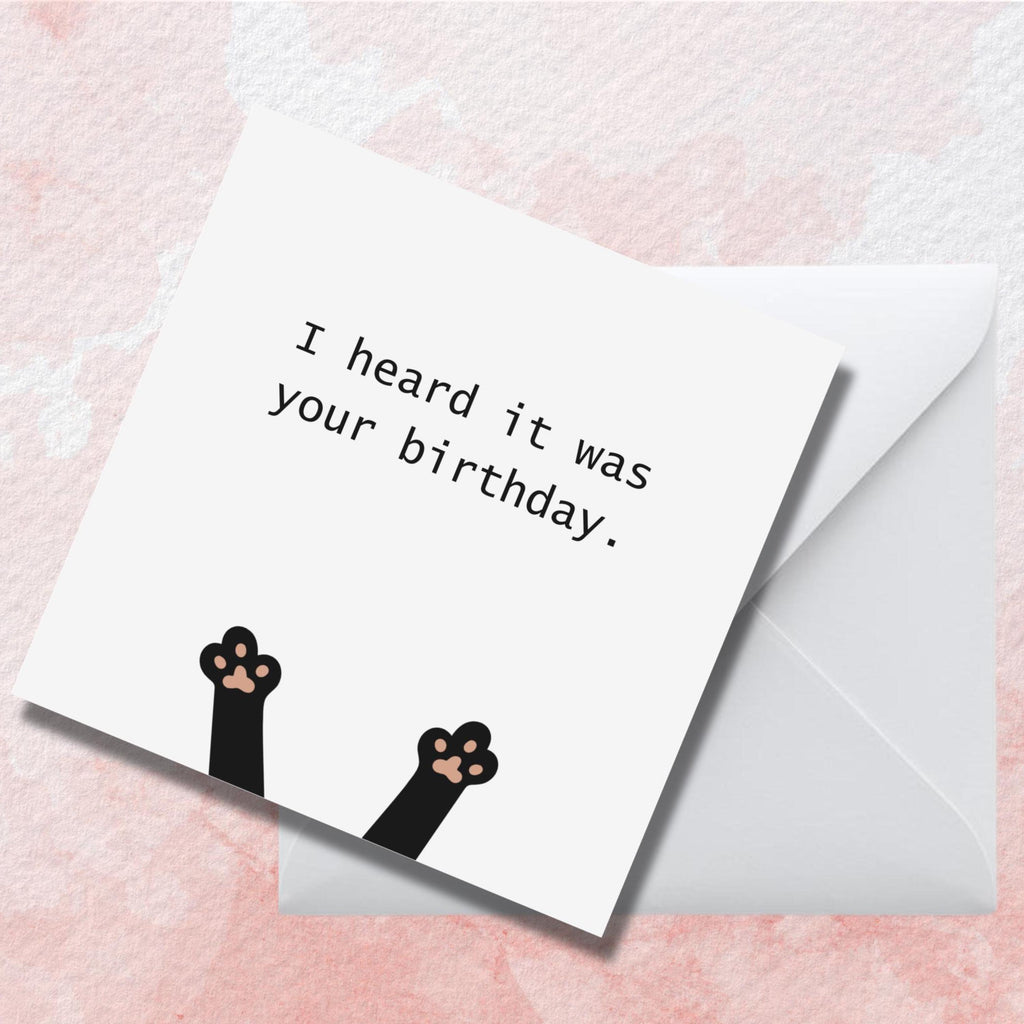 Black Cat cards | 6x6 Inch Square Greeting notecard | FSC Certified Paper | Funny card