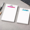 Personalized Teacher appreciation Notepad, Custom Flair Pen Design, Handmade Stationery