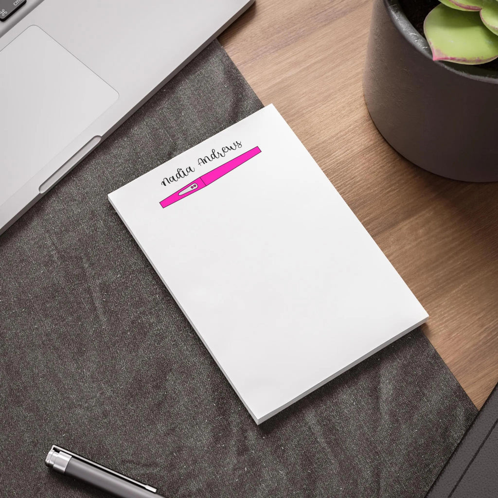 Personalized Teacher appreciation Notepad, Custom Flair Pen Design, Handmade Stationery