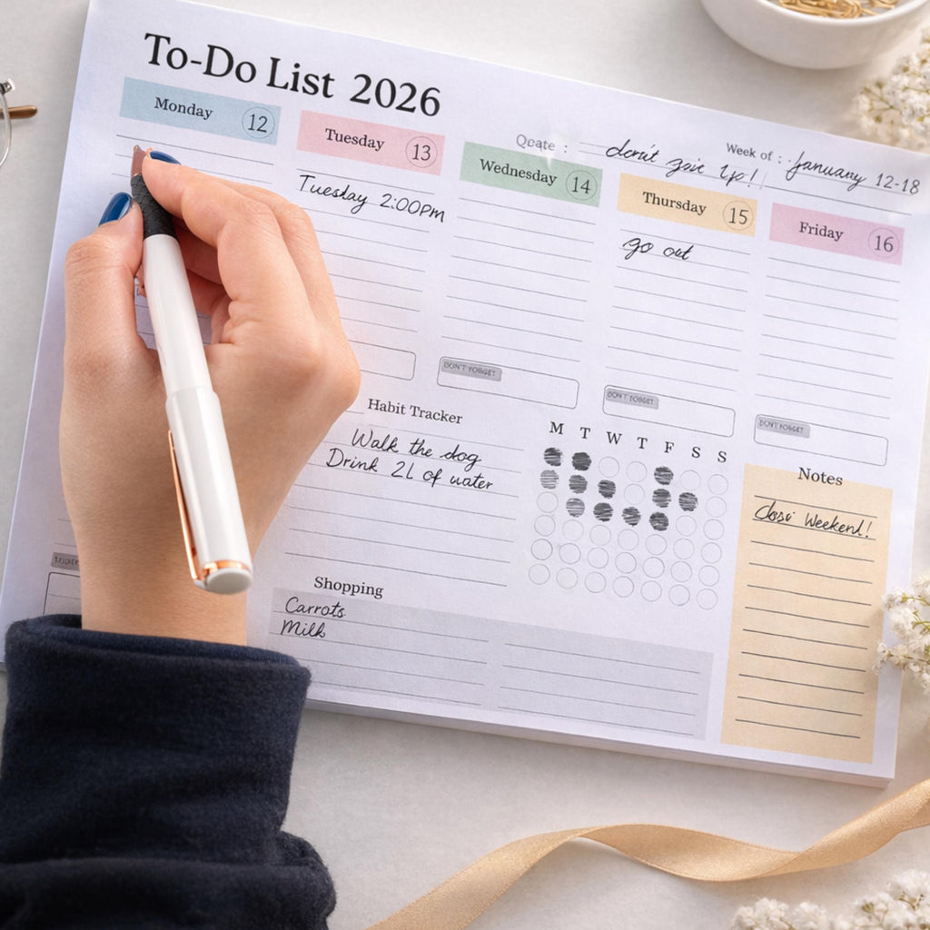Weekly Daily Planner Desk Pad, A4 Task Management To-Do List