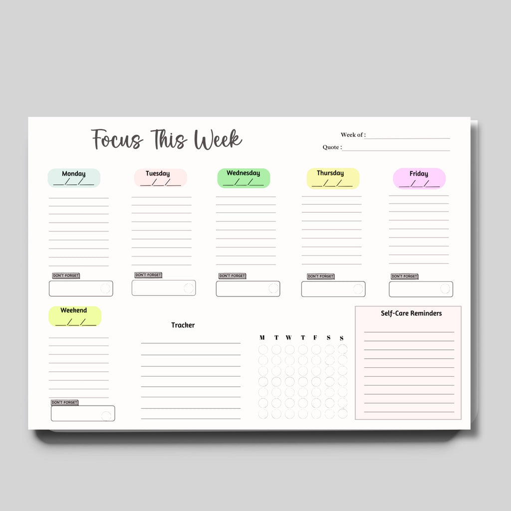Weekly Daily Planner Desk Pad, A4 Task Management To-Do List