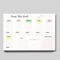 Weekly Daily Planner Desk Pad, A4 Task Management To-Do List