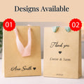Personalized Small Kraft Paper Gift Bags with Chiffon Ribbon – Custom Party Favors
