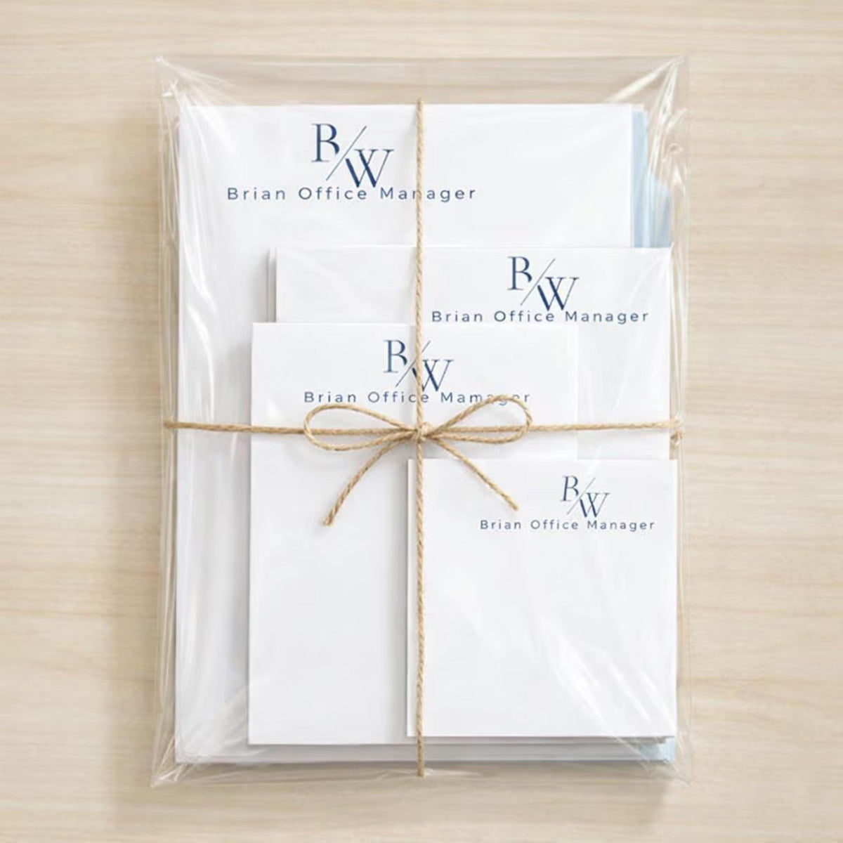 Personalized Modern Monogram Notepad with Full Name Elegance - Custom Initials Design