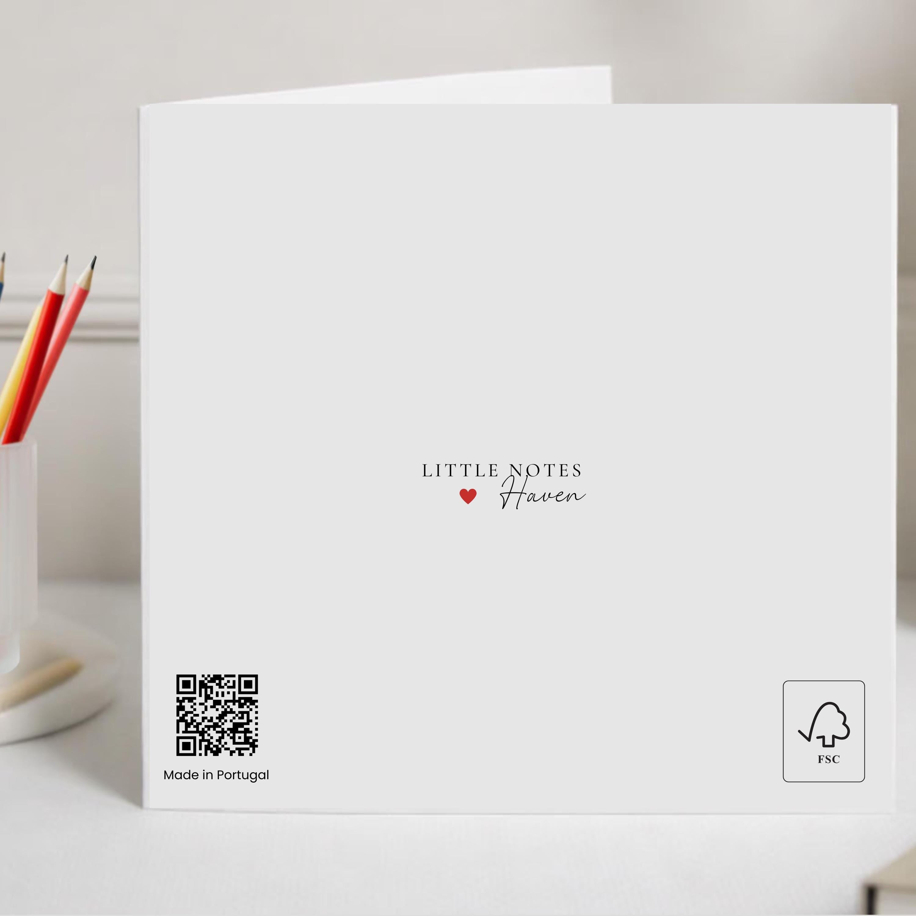 Funny Cat git, Black Cats Notecards , 6x6 Inch Square Greeting Card, FSC Certified Paper