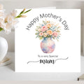 Mother's day card, Personalized Notecard, with Envelope, watercolor Floral