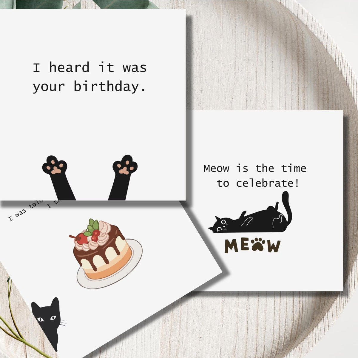 Personalized  gift, Notecard Funny birthday card, Cat lover stationery