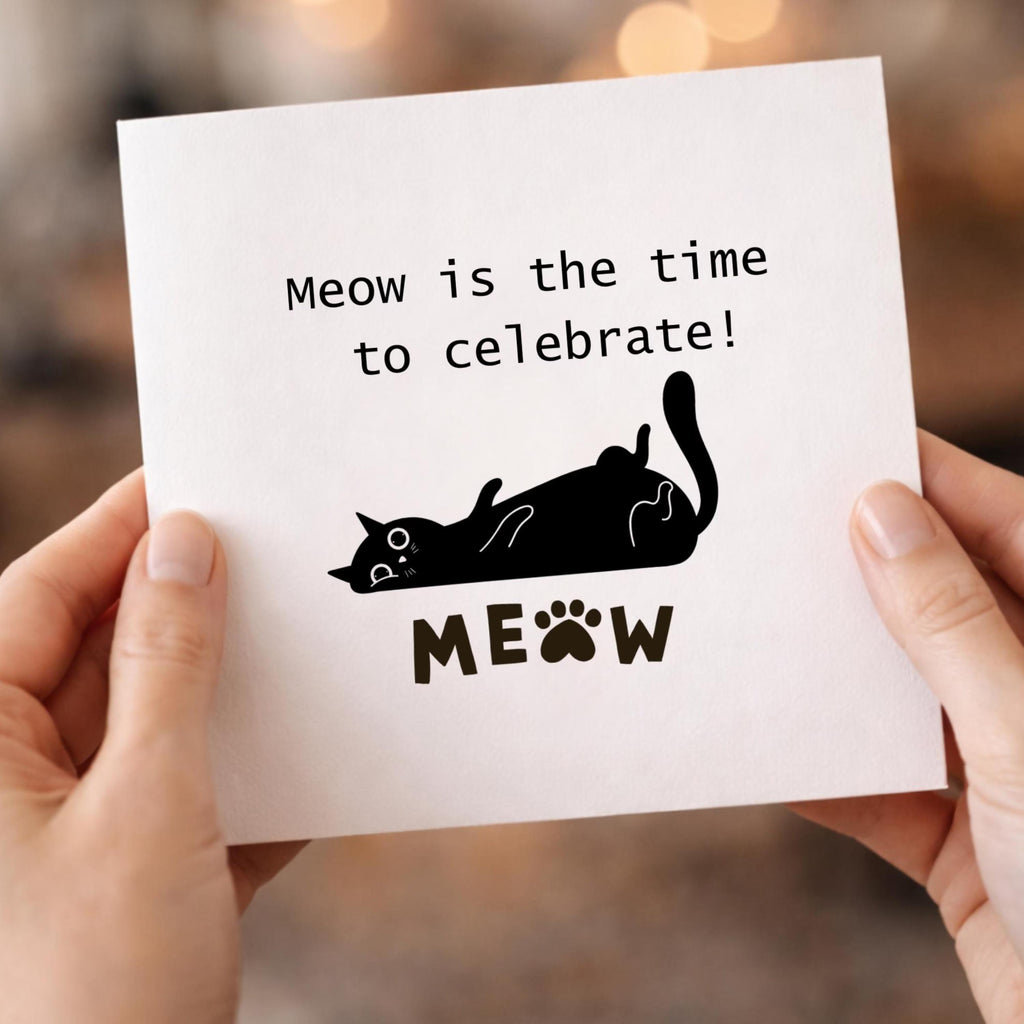 Personalized  gift, Notecard Funny birthday card, Cat lover stationery
