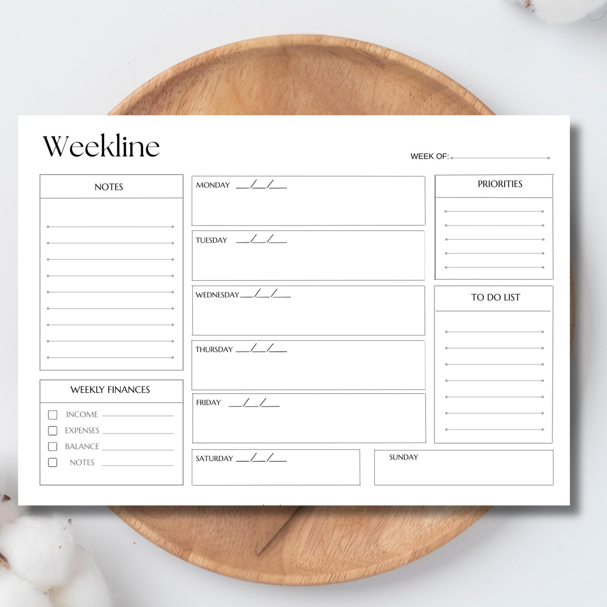 Weekly  Planner, To-Do List Desk Pad, Simple A4 Planner