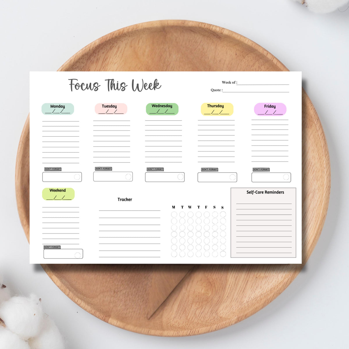 Weekly Daily Planner Desk Pad, A4 Task Management To-Do List